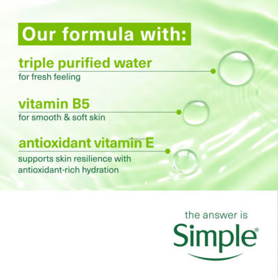 Simple Micellar Cleansing Wipes Water Boost 20 (British brand)