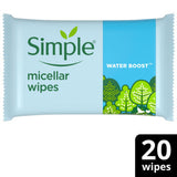 Simple Micellar Cleansing Wipes Water Boost 20 (British brand)