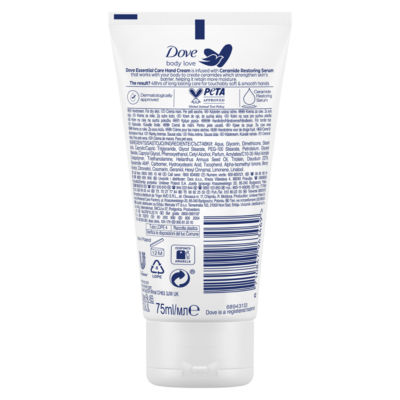 Dove Essential Care Body Love hand cream 75 ml - British product