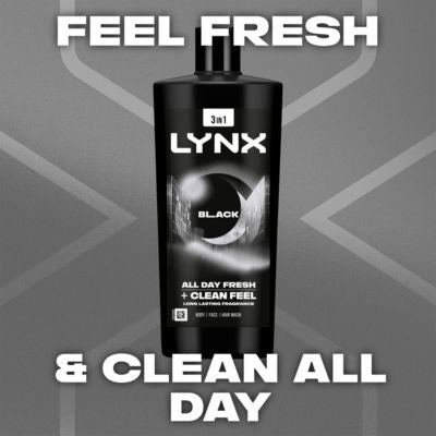 Lynx Black body wash 700 ml, UK version