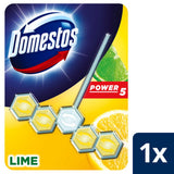 Domestos Power 5 Lime toilet rim block 50g (British brand)