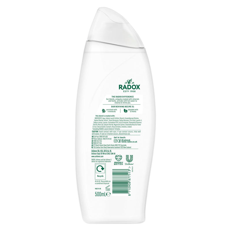 Radox Shower Gel Feel Moisturised 450 ml, imported from the UK