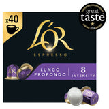 L'OR coffee pods Espresso Lungo Profondo 40 capsules (British brand)