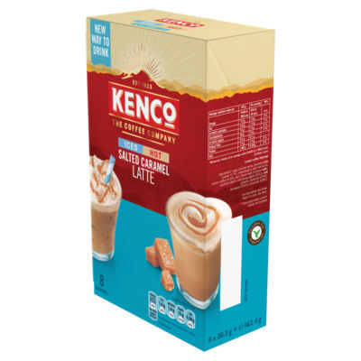 Kenco salted caramel latte instant coffee sachets x8, UK version
