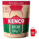 Kenco decaffeinated instant coffee paper refill 150g (British brand)