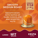 Costa Coffee smooth medium roast lungo pods x10 - British product