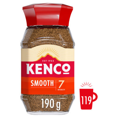 Kenco smooth instant coffee 190g, imported from the UK