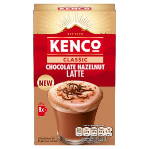 Kenco chocolate hazelnut latte sachets, UK version