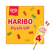 Sucettes glacées Haribo Push-Up à la fraise et à la vanille, 4 x 85 ml