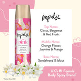 Impulse Very Pink body spray 75ml can, UK version