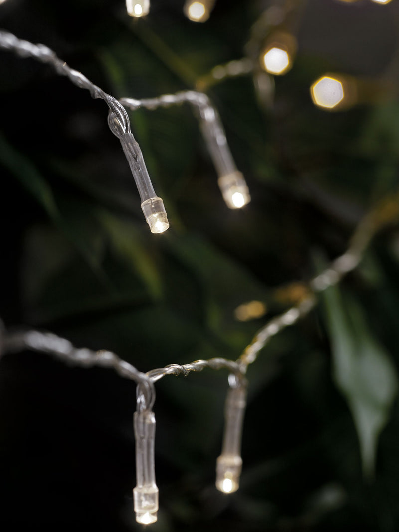 Solar warm white line lights 12M set of 100 - British product