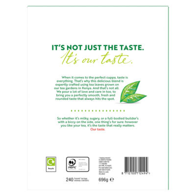 PG Tips original black tea bags 240 count (British brand)