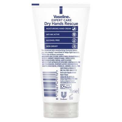 Vaseline hand cream Dry Hands Rescue 75 ml (British brand)