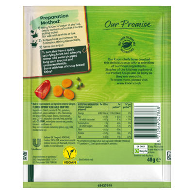 Knorr dry packet soup Florida Spring Vegetable 48g, UK version