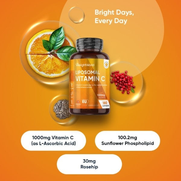 WeightWorld Liposomal Vitamin C 1000mg 180 Capsules - British product