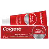 ASDA Colgate Max White Luminous Whitening Toothpaste 75ml- Buy online at McGrocer