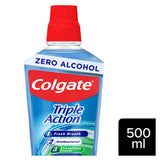 Colgate triple action alcohol-free mouthwash 500ml - British product