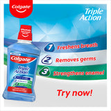 Colgate triple action alcohol-free mouthwash 500ml - British product
