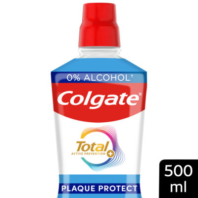 ASDA Colgate Total Plaque Protect Peppermint Mouthwash 500ml- Buy online at McGrocer