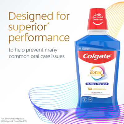 Colgate Total Plaque Protect Peppermint Mouthwash 500ml - British product