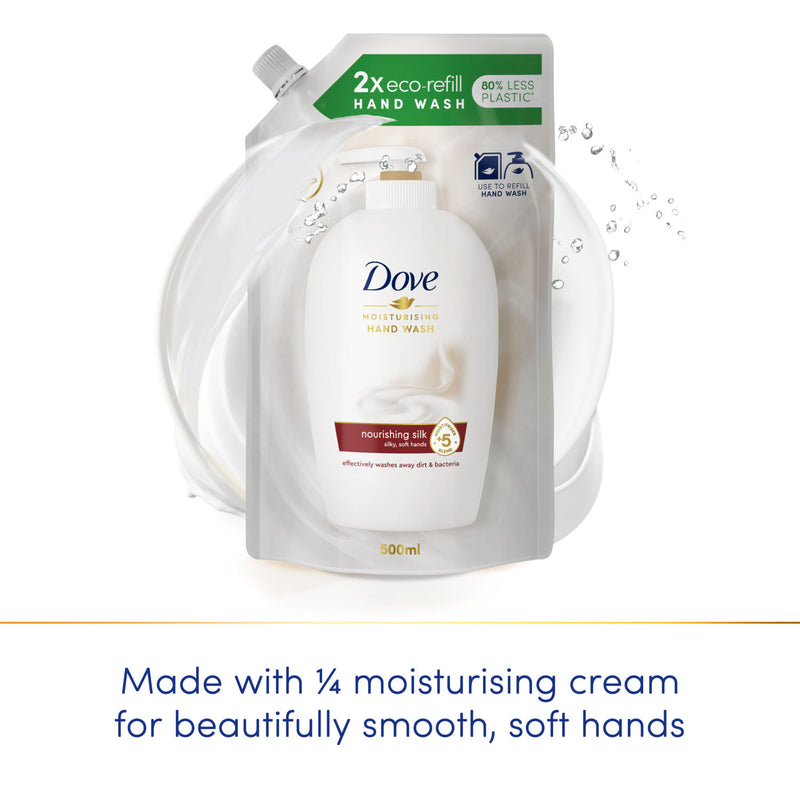 Dove Nourishing Silk hand wash refill 500 ml - British product