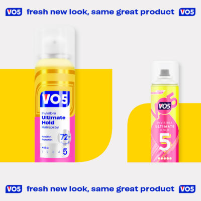 VO5 Invisible Ultimate Hold hairspray 300g (British brand)