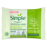Simple biodegradable cleansing wipes 20 pack - British product