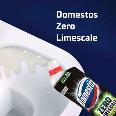 Domestos zero limescale toilet cleaner lime 750ml - British product