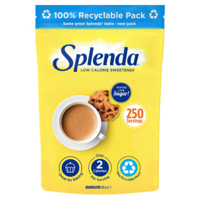 Splenda Low Calorie Sweetener Granulated 125g (British brand)