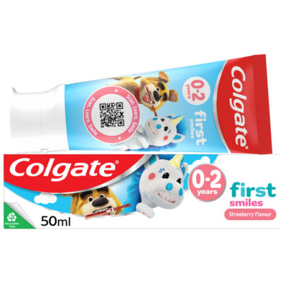 Colgate Kids strawberry toothpaste 50ml for infants 0-2 years - British product
