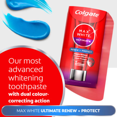 Colgate Max White Ultimate Renew + Protect toothpaste 75ml - British product