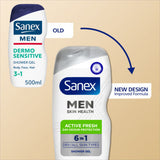 Sanex Men Active Fresh Shower Gel 400ml, imported from the UK