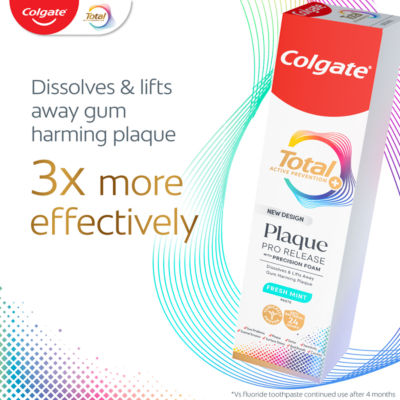 Colgate Total Plaque Pro-Release Fresh Mint toothpaste 75ml, UK version