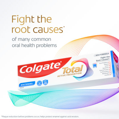 Colgate Total Whitening toothpaste 125ml, imported from the UK