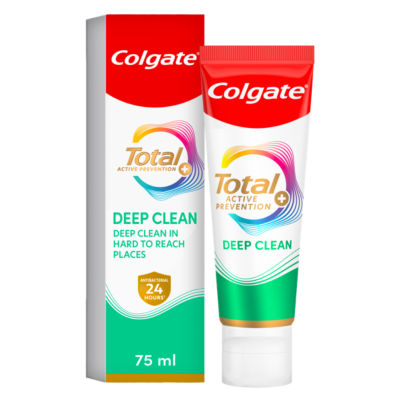 ASDA Colgate Total Active Prevention + Deep Clean Toothpaste 75ml- Buy online at McGrocer