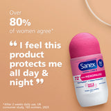 Sanex Derma Care+ Menopause antiperspirant roll-on deodorant 50ml, imported from the UK