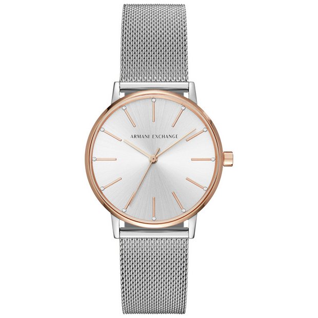 Armani Exchange ladies stainless steel watch 36mm - British product