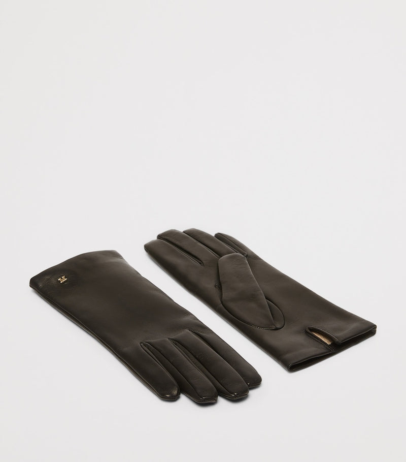 Max Mara lamb leather gloves with wool lining (British brand)