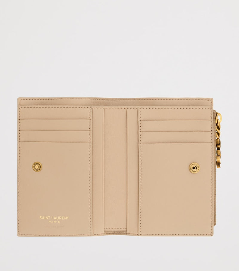 Saint Laurent Matelassé bifold wallet lambskin (British brand)