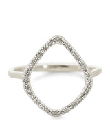 Harrods Monica Vinader Sterling Silver and Diamond Riva Kite Ring- Buy online at McGrocer