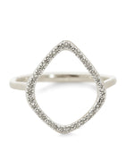 Monica Vinader diamond Kite ring sterling silver (British brand)
