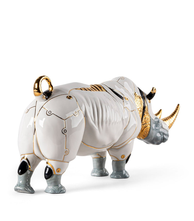 Lladró Cyborg Rhino sculpture 22x45x19 cm (British brand)