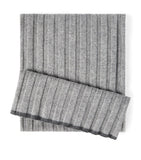 Brunello Cucinelli cashmere ribbed scarf 167cm x 30cm, UK version