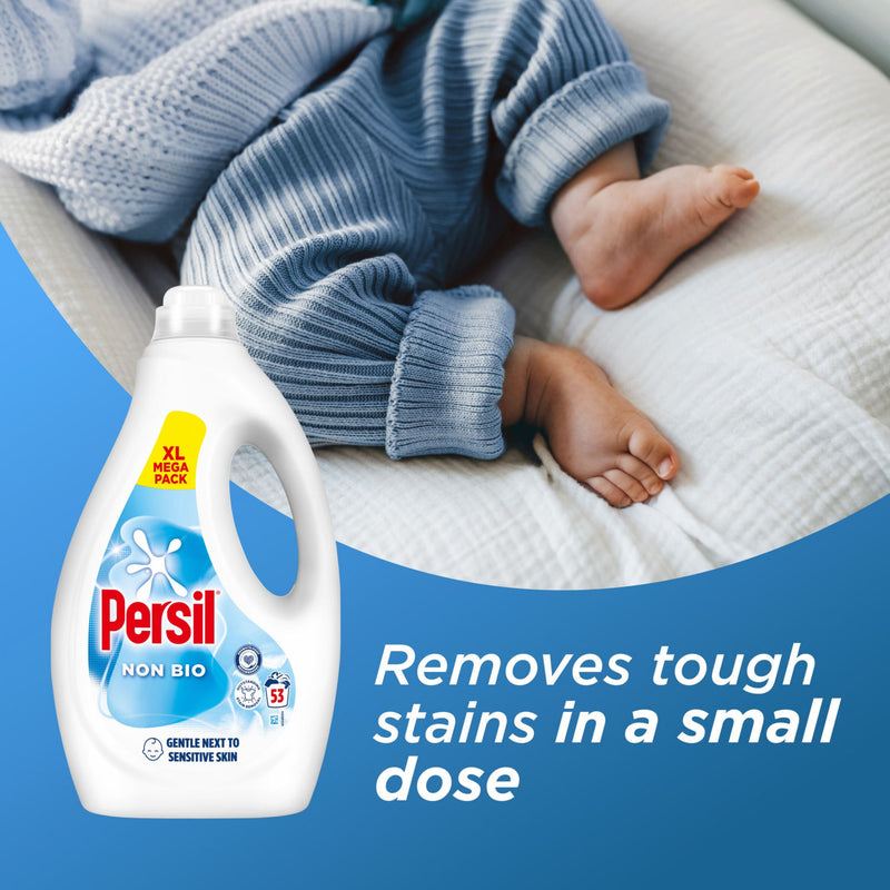 Persil Non Bio Laundry Washing Liquid 1.431 L, imported from the UK