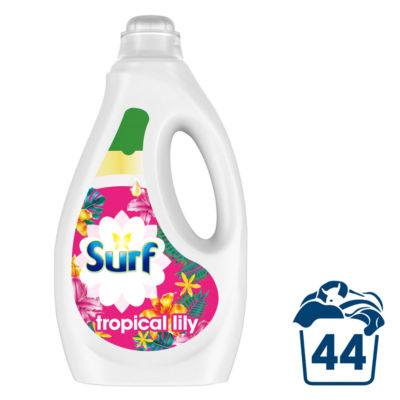 Surf Tropical Lily concentrated laundry detergent 1.188L, imported from the UK