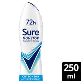 ASDA Sure Nonstop Protection Cotton Dry Anti-Perspirant Aerosol Deodorant 250ml- Buy online at McGrocer