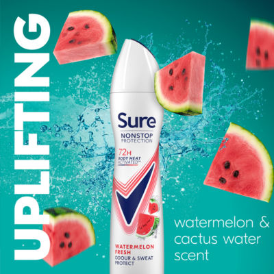 Sure Women Nonstop Watermelon Fresh Anti-Perspirant Aerosol 250ml (British brand)