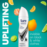 Sure Nonstop Protection Invisible Black & White anti-perspirant spray 150 ml (British brand)