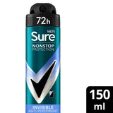 ASDA Sure Nonstop Protection Invisible Ice Fresh Men's Anti-Perspirant Aerosol 150ml- Buy online at McGrocer