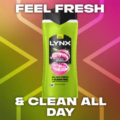 Lynx Epic Fresh grapefruit and pineapple body wash 500 ml, UK version